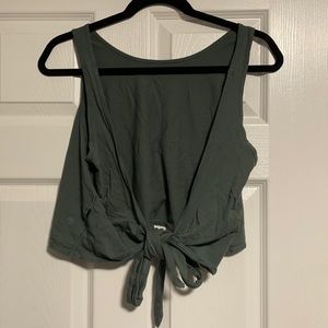 Lululemon green wrap tank top